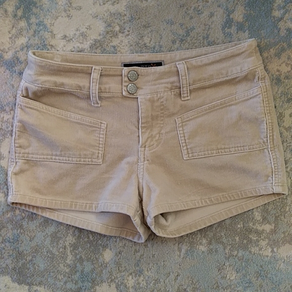 Jalate Jeans Wear Corduroy Shortie Shorts Junior 7/8 Tan - Picture 1 of 14